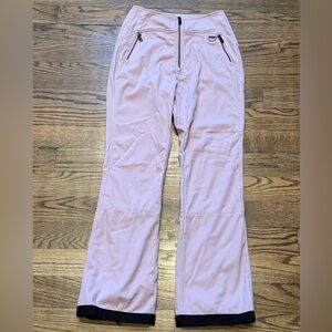 Lole Ski Snow Pants Blush Pink Softshell Zip Pockets Size S